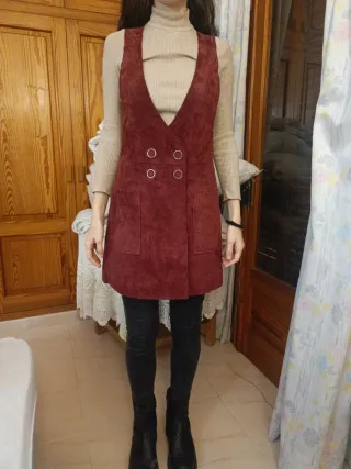 Vestido granate Mango M