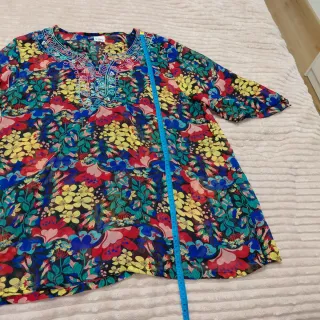 Camisa transparente verano XL brillos