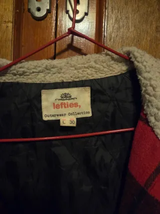 Chaqueta cuadros roja y negra estilo vintage