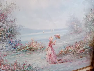 2 Óleos Románticos 77x67cm