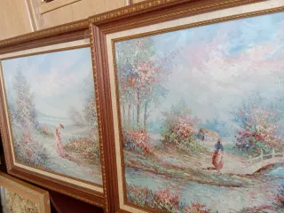 2 Óleos Románticos 77x67cm