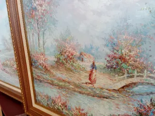 2 Óleos Románticos 77x67cm