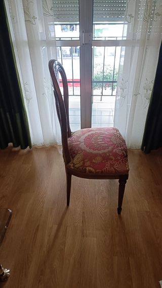 Mesa salón con cristal + 4 sillas