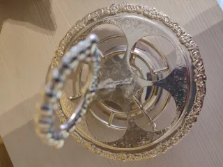 Especiero Mayell Plateado y Cristal