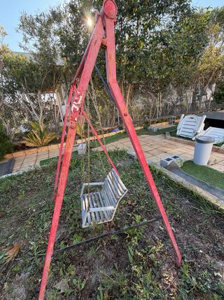 Columpio jardín hierro macizo vintage para restaur