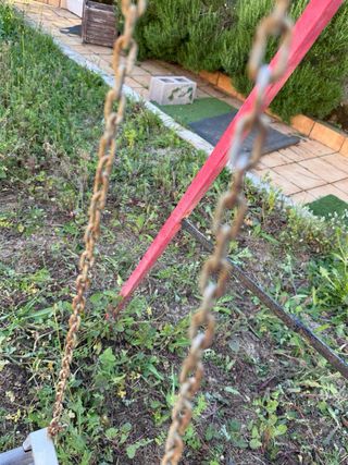 Columpio jardín hierro macizo vintage para restaur
