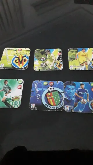 6 Tazos Grefusa: 3 Villarreal, 2 Getafe, 1 Betis
