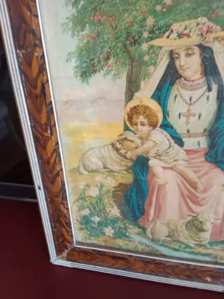 Cuadro antiguo Divina Pastora