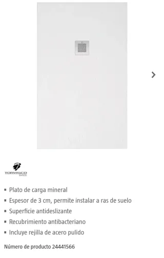 Plato de ducha Torvisco mineral 120x70