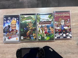 Consola Sony PSP Negra + 4 Juegos