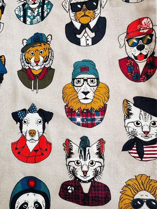Tote Bag Animals Hipster