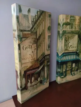 Pareja de cuadros estilo francés