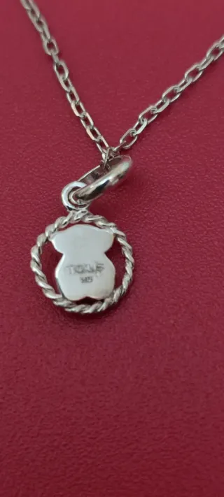 Collar Tous Plata con Colgante Negro Original