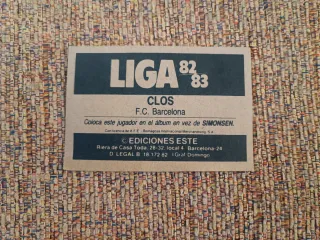 Cromo Clos Liga 82-83 F.C. Barcelona