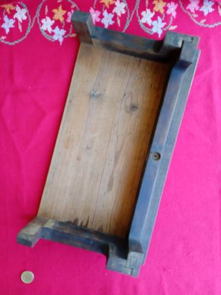 Ménsula Peana antigua de madera para figura