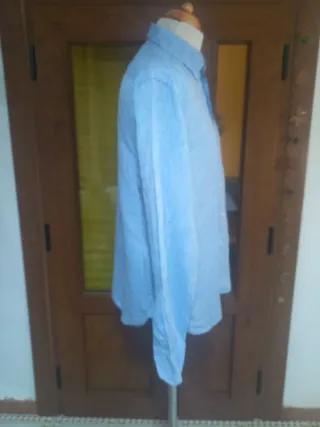 Camisa lino Pedro del Hierro azul hombre