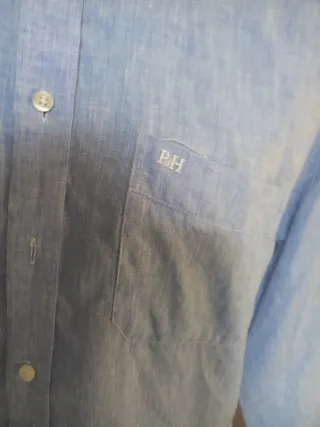 Camisa lino Pedro del Hierro azul hombre