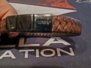 Pulsera Viceroy Cuero Trenzado Cierre Negro