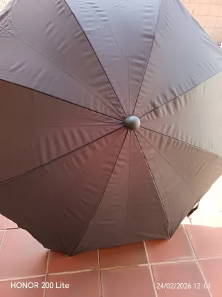 Sombrilla de jardín beige nuevo