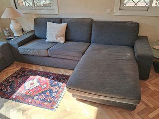 Sofá modular Ikea KIVIK gris con chaise-longue