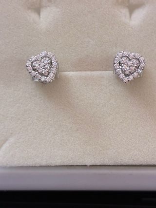 Pendientes Oro 18k Diamantes Naturales 0.30 Ct