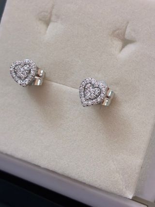 Pendientes Oro 18k Diamantes Naturales 0.30 Ct