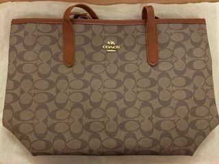Bolso Tote Coach Beige y Marrón