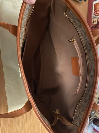 Bolso Tote Coach Beige y Marrón