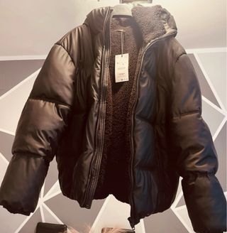 Chaqueta acolchada Zara Negra Talla XL