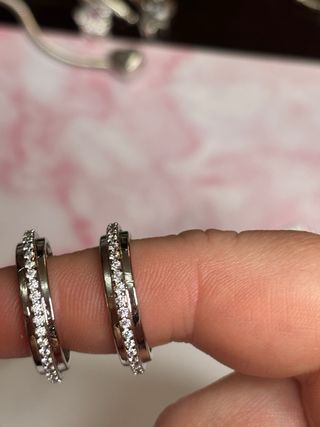 Pandora Set Pulsera, Anillo y Pendientes y charm