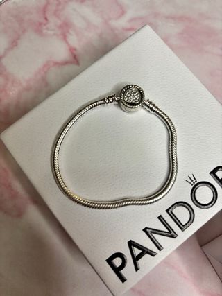 Pandora Set Pulsera, Anillo y Pendientes y charm