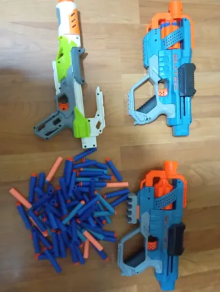Lote Pistolas Nerf y Dardos