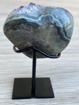 Corazón Drusa Amatista con estalactita