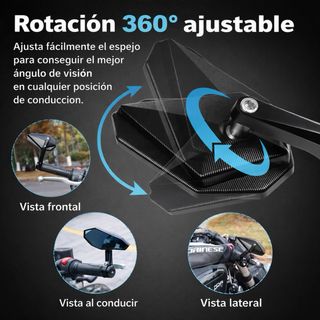 Retrovisores moto CNC antideslumbramiento