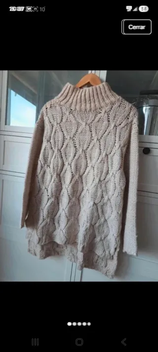 Jersey beige de ochos talla única