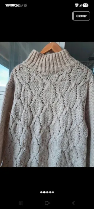 Jersey beige de ochos talla única