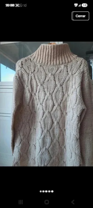 Jersey beige de ochos talla única