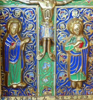 Marco Modest Morató esmaltado dorado y azul