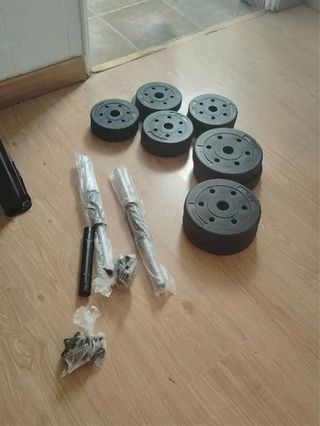 Set Pesas Ajustables Entrenamiento Casa 20kg