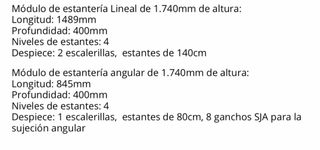 Vendo dos estanterías de cámara frigorífica