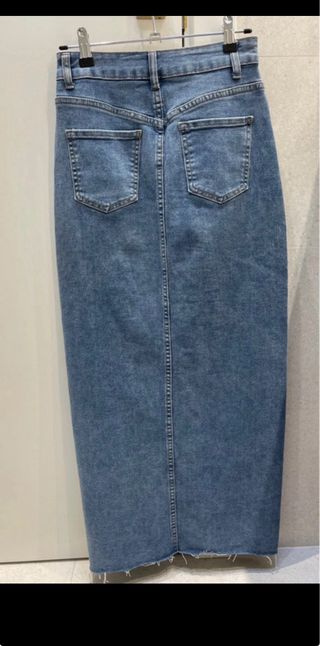 Falda vaquera larga denim azul