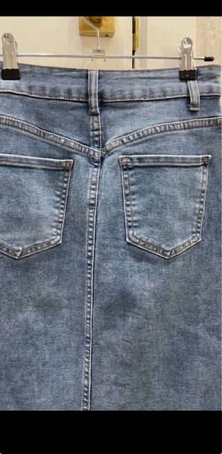 Falda vaquera larga denim azul