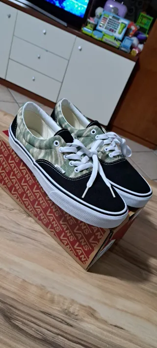 Scarpe Vans Era Camouflage Nere e Verdi