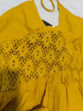 Vestido largo con volantes