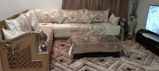 Salón Marroquí Beige y Dorado