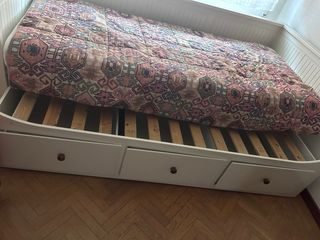 Cama individual (extensible) con cajones y colchón