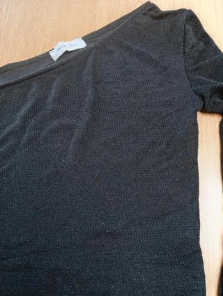 Top fiesta negro con brillo • Glow Rias • Talla L