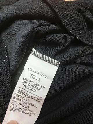 Top fiesta negro con brillo • Glow Rias • Talla L