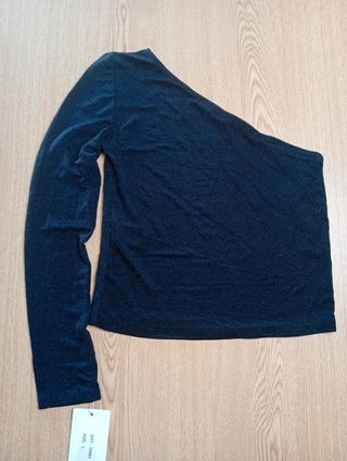 Top fiesta negro con brillo • Glow Rias • Talla L