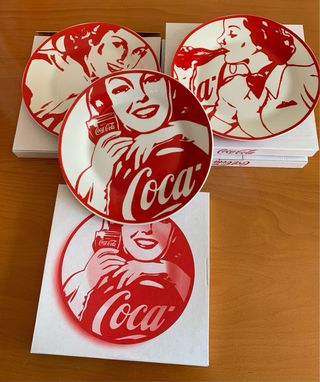 3 Platos Coca-Cola Vintage